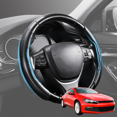 Segmented Steering Wheel Cover for VolksWagen Scirocco R 2009 - 2017 - Universal Size