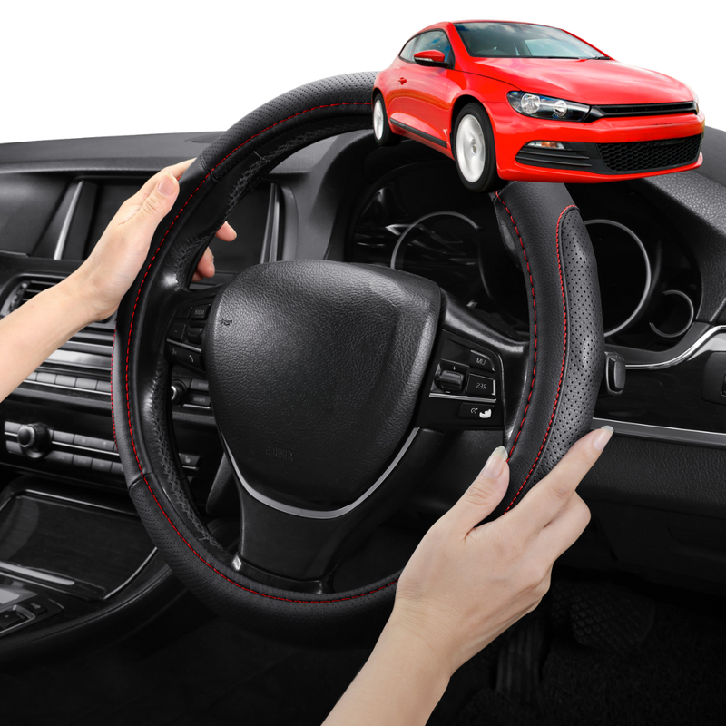 Steering Wheel Cover Pro Extra Layer for Volkswagen Scirocco R 2009-2017 - Breathable & Anti-Slip - Circle 38 cm