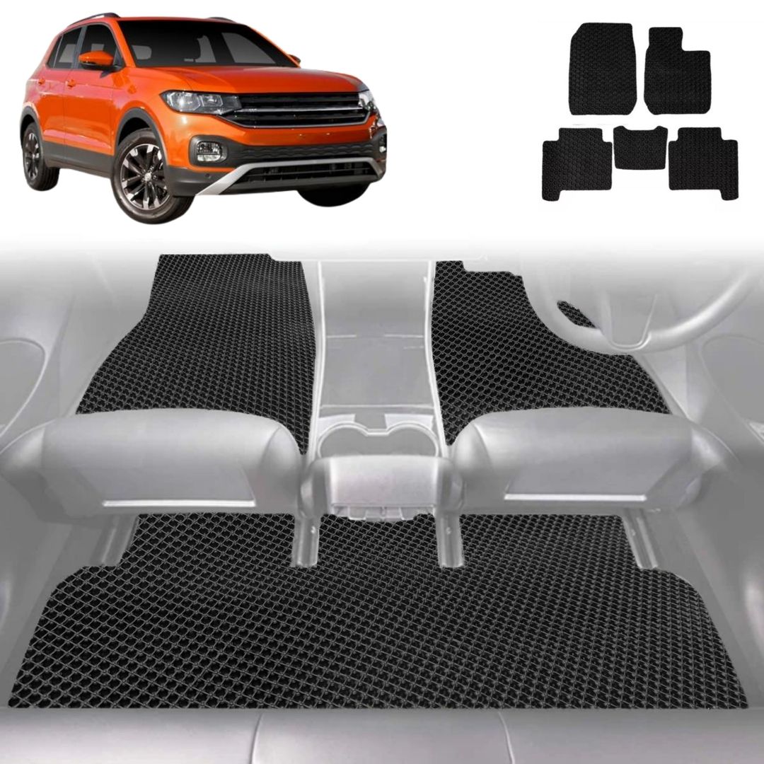 6D Diamond Car Floor Mats for VolksWagen T-Cross 2020 - Current (C1) - Custom-Fit Carpet Liner