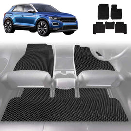 6D Diamond Car Floor Mats for VolksWagen T-Roc 2017 - Current (A1) - Custom-Fit Carpet Liner