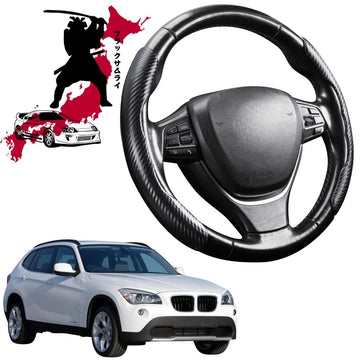Black Samurai Segmented Steering Wheel Cover for BMW X1 2009 - 2015 (E84)