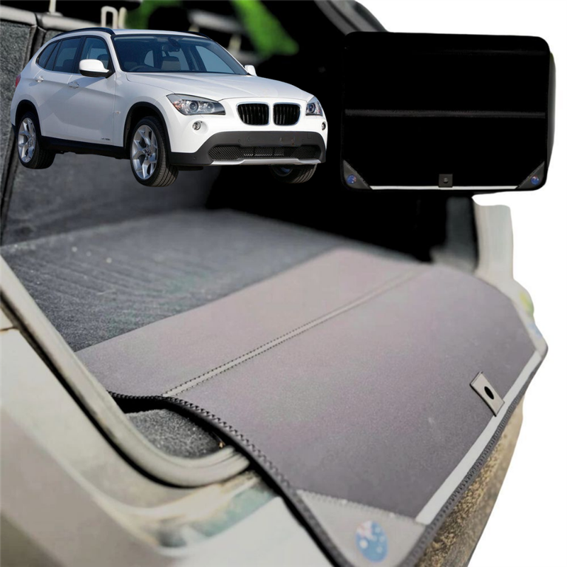 Rear Cargo Boot Bumper Protector for BMW X1 2009 - 2015 (E84) - XL (98 x 55) - Black