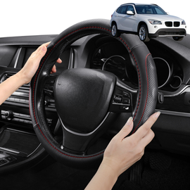 Steering Wheel Cover Pro Extra Layer for BMW X1 2009-2015 (E84) - Breathable & Anti-Slip - Circle 38 cm