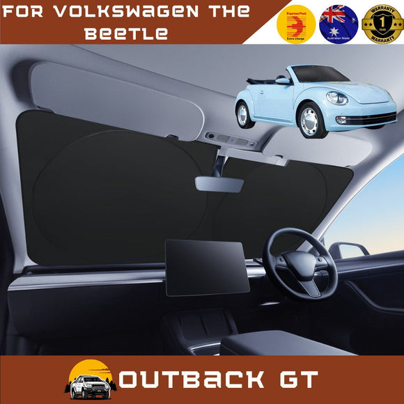 Front Windscreen Sun Shade for VolksWagen The Beetle 2013 - 2019 - Standard 150 x 85 cm - Black