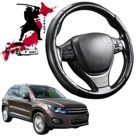 Black Samurai Segmented Steering Wheel Cover for VolksWagen Tiguan 2008 - 2016