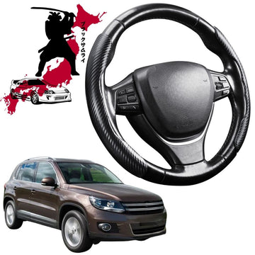 Black Samurai Segmented Steering Wheel Cover for VolksWagen Tiguan 2008 - 2016