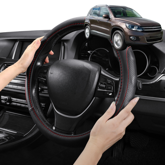 Steering Wheel Cover Pro Extra Layer for Volkswagen Tiguan 2008-2016 - Breathable & Anti-Slip - Circle 38 cm