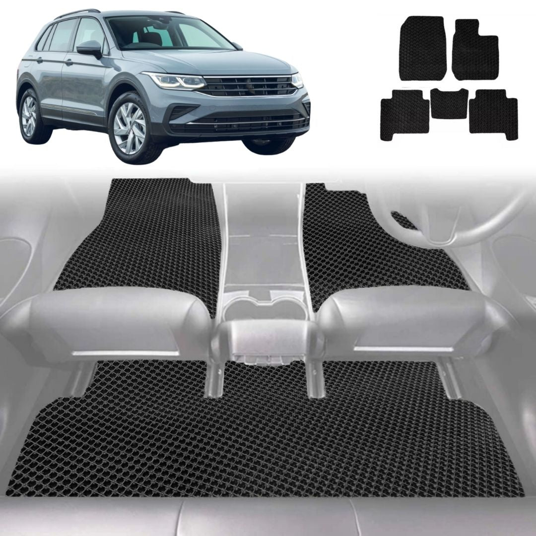 6D Diamond Car Floor Mats for VolksWagen Tiguan 2016 - 2023 (Allspace) - Custom-Fit Carpet Liner