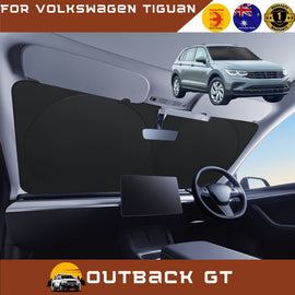 Front Windscreen Sun Shade for VolksWagen Tiguan 2016 - 2023 (Allspace) - Standard 150 x 85 cm - Black