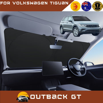 Front Windscreen Sun Shade for VolksWagen Tiguan 2016 - 2023 (Allspace) - Standard 150 x 85 cm - Black
