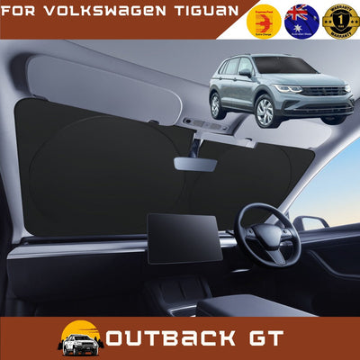 Front Windscreen Sun Shade for VolksWagen Tiguan 2016 - 2023 (Allspace) - Standard 150 x 85 cm - Black