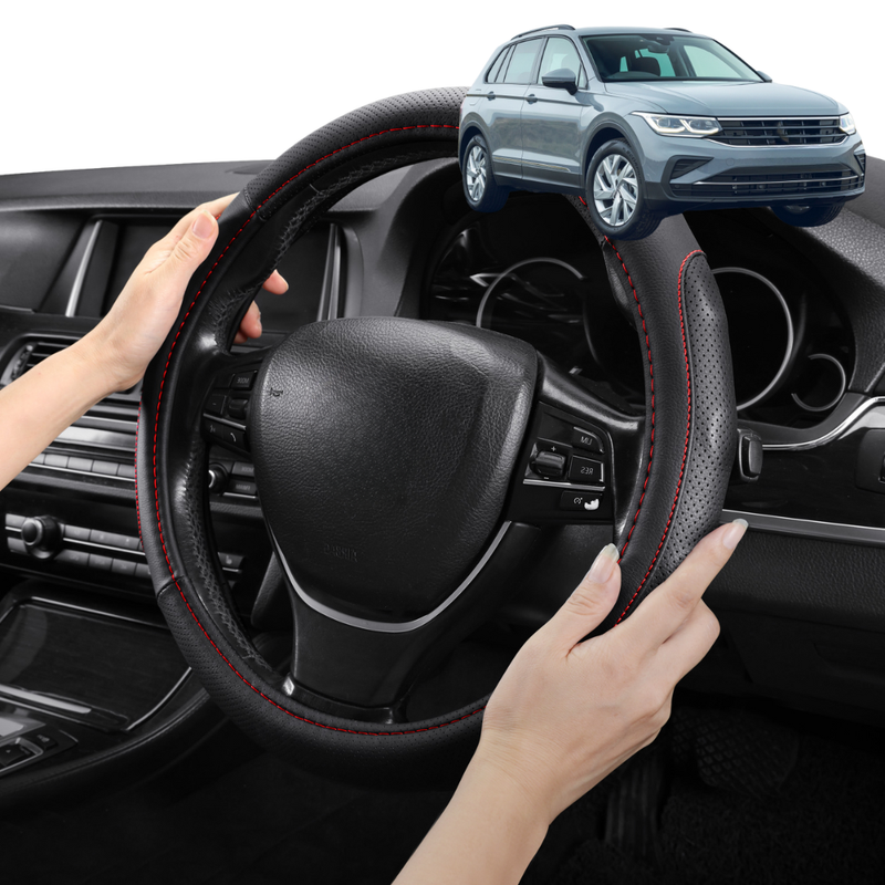 Steering Wheel Cover Pro Extra Layer for Volkswagen Tiguan 2016-2023 (Allspace) - Breathable & Anti-Slip - Circle 38 cm