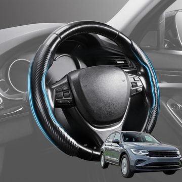 Segmented Steering Wheel Cover for VolksWagen Tiguan 2016 - 2023 (Life, Elegance, R, R-Line) - Universal Size