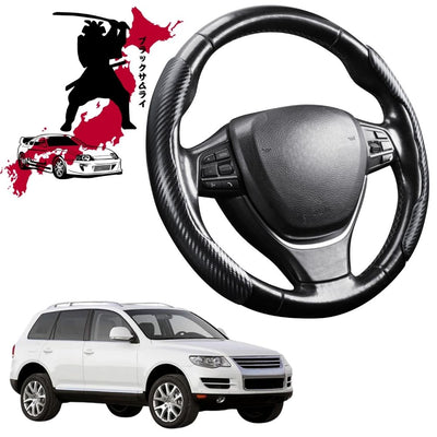 Black Samurai Segmented Steering Wheel Cover for VolksWagen Touareg 2003 - 2011