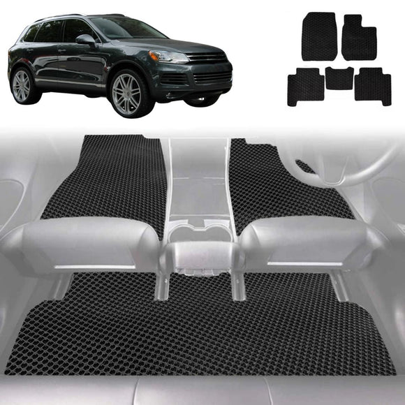 6D Diamond Car Floor Mats for VolksWagen Touareg 2011 - 2017 (7P) - Custom-Fit Carpet Liner
