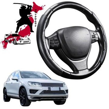 Black Samurai Segmented Steering Wheel Cover for VolksWagen Touareg 2018 - Current (7P, CR)