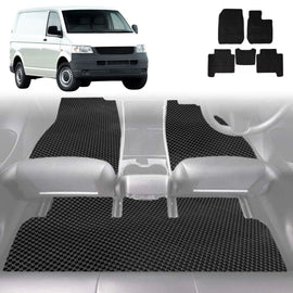 6D Diamond Car Floor Mats for VolksWagen Transporter 2004 - Current (T4, T5, T5 Facelift, T6, T6.1) - Custom-Fit Carpet Liner