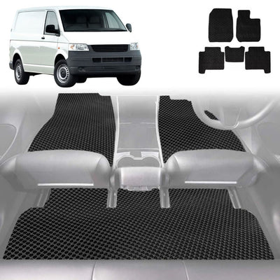 6D Diamond Car Floor Mats for VolksWagen Transporter 2004 - Current (T4, T5, T5 Facelift, T6, T6.1) - Custom-Fit Carpet Liner