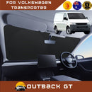 Front Windscreen Sun Shade for VolksWagen Transporter 2004 - Current (T4, T5, T5 Facelift, T6, T6.1) - Standard 150 x 85 cm - Black-1