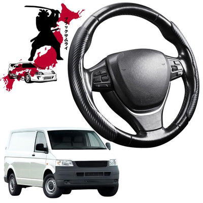 Black Samurai Segmented Steering Wheel Cover for VolksWagen Transporter 2004 - Current (T4, T5, T5 Facelift, T6, T6.1)