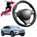 Black Samurai Segmented Steering Wheel Cover for Volvo C40 2021 - Current-1