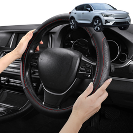 Steering Wheel Cover Pro Extra Layer for Volvo C40 2021 - Current - Breathable & Anti-Slip - Circle 38 cm