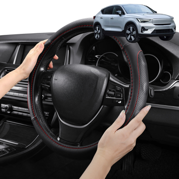 Steering Wheel Cover Pro Extra Layer for Volvo C40 2021 - Current - Breathable & Anti-Slip - Circle 38 cm