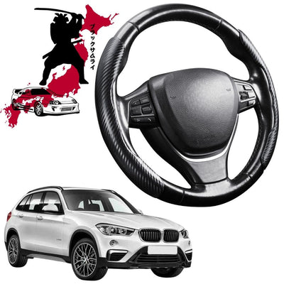 Black Samurai Segmented Steering Wheel Cover for BMW X1 2016 - 2022 (F48)