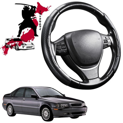 Black Samurai Segmented Steering Wheel Cover for Volvo S40 1997 - 2004