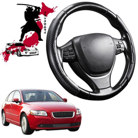 Black Samurai Segmented Steering Wheel Cover for Volvo S40 2004 - 2012 (Auto)