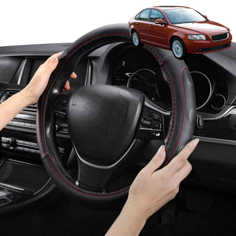 Steering Wheel Cover Pro Extra Layer for Volvo S40 2004 - 2012 (Manual) - Breathable & Anti-Slip