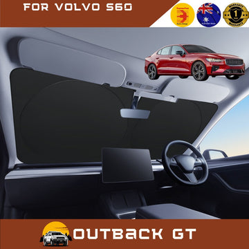 Front Windscreen Sun Shade for Volvo S60 2019 - Current (Mk II) - Standard 150 x 85 cm - Black