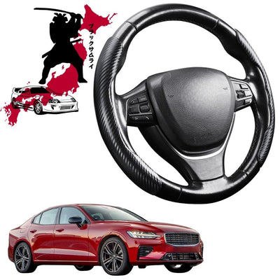 Black Samurai Segmented Steering Wheel Cover for Volvo S60 2019 - Current (Mk II)
