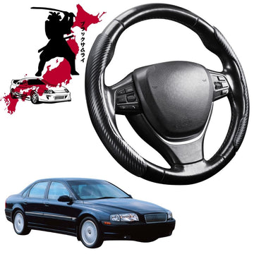 Black Samurai Segmented Steering Wheel Cover for Volvo S80 1998 - 2006