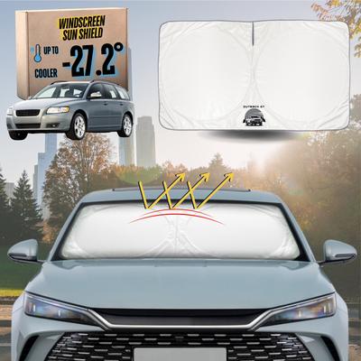 Front Windscreen Sun Shade for Volvo V50 2004 - 2012 Manual - Standard 150 x 85 cm