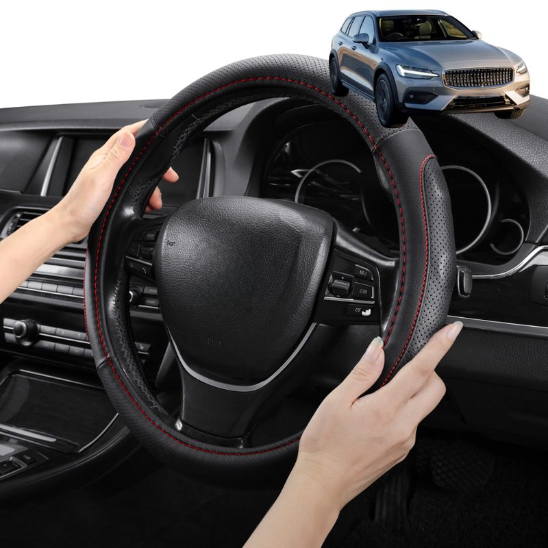 Steering Wheel Cover Pro Extra Layer for Volvo V60 2019 - Current Cross Country - Breathable & Anti-Slip