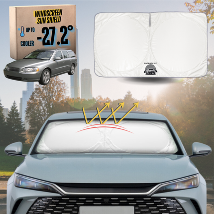 Front Windscreen Sun Shade for Volvo V70 2000 - 2007 Mk II, Mk II Facelift - Standard 150 x 85 cm