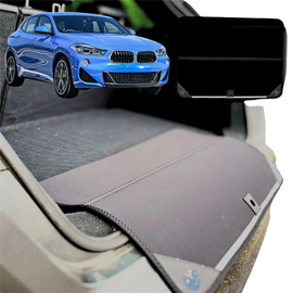 Rear Cargo Boot Bumper Protector for BMW X2 2017 - Current (F39) - XL (98 x 55) - Black