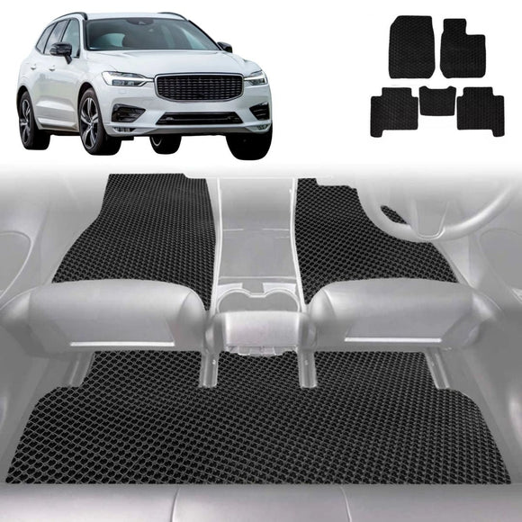 6D Diamond Car Floor Mats for Volvo XC60 2017 - Current Mk I Facelift, Mk II - Custom-Fit Carpet Liner