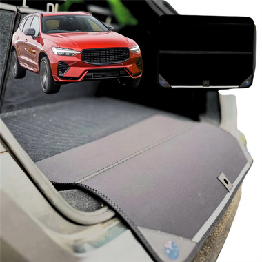 Rear Cargo Boot Bumper Protector for Volvo XC60 Recharge 2017 - Current Mk I Facelift, Mk II - XL (98 x 55) - Black