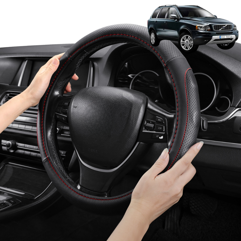 Steering Wheel Cover Pro Extra Layer for Volvo XC90 2002 - 2014 - Breathable & Anti-Slip