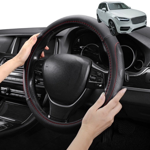 Steering Wheel Cover Pro Extra Layer for Volvo XC90 2015 - Current Mk II - Breathable & Anti-Slip - Circle 38 cm