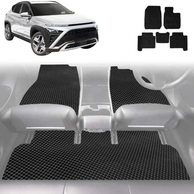 6D Diamond Car Floor Mats for Hyundai Kona 2023 - Current (SX2 Petrol) - Custom-Fit Carpet Liner