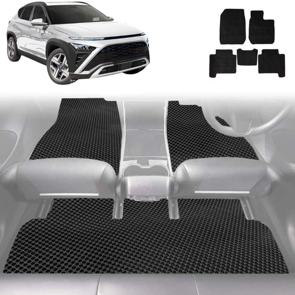 6D Diamond Car Floor Mats for Hyundai Kona 2023 - Current (SX2 Petrol) - Custom-Fit Carpet Liner