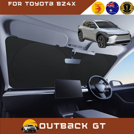 Front Windscreen Sun Shade for Toyota BZ4X 2023 - Current (EA10) - Standard 150 x 85 cm - Black