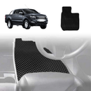 6D Diamond Car Floor Mats for Ford Ranger 2015 - 2018 (PX2 Dual Cab Ute) - Custom-Fit Carpet Liner-1
