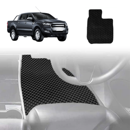 6D Diamond Car Floor Mats for Ford Ranger 2015 - 2018 (PX2 Dual Cab Ute) - Custom-Fit Carpet Liner
