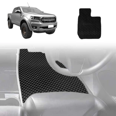 6D Diamond Car Floor Mats for Ford Ranger 2018 - 2022 (PX3 Dual Cab Ute) - Custom-Fit Carpet Liner