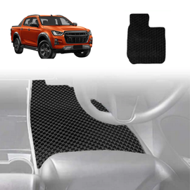 6D Diamond Car Floor Mats for Isuzu D-Max Crew Cab 2020 - Current RG - Custom-Fit Carpet Liner