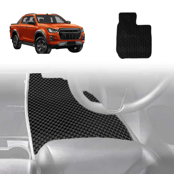 6D Diamond Car Floor Mats for Isuzu D-Max Crew Cab 2020 - Current RG - Custom-Fit Carpet Liner